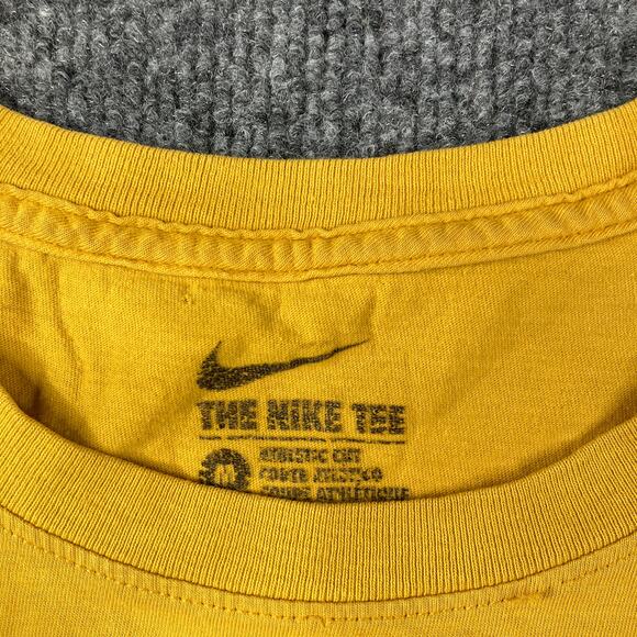 Nike T-Shirt Mens Size M Yellow Missouri Tigers Logo Dri-Fit Athletic Fan Tee - Picture 3 of 7